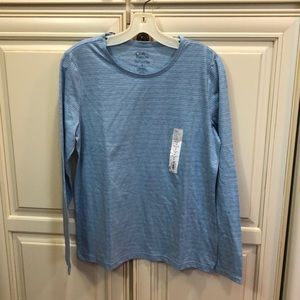 Blue/White Long Sleeve Tee - Size M